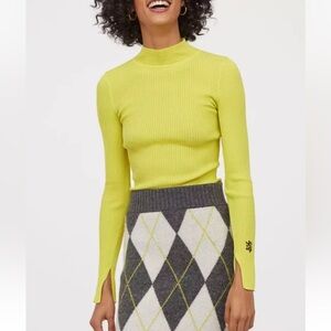 H&M x Pringle of Scotland Neon Mockneck